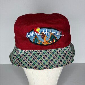 Vintage 90's Kids Pokemon Nintendo Bucket Hat Cap